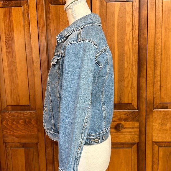 Old Navy Midwash Denim Trucker Blue Jean Jacket Classic Teen Size 8 - Picture 2 of 8